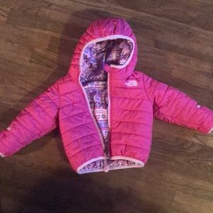 The NorthFace toddler girls reversible coat